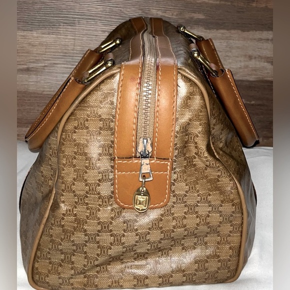 Celine Authentic Vintage Macadam Boston PVC Leather Bag - Picture 4 of 10